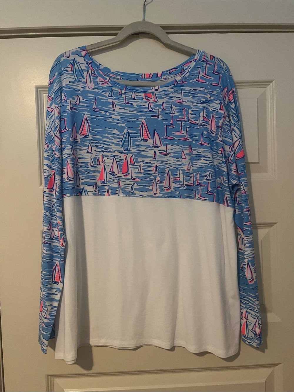 Lilly Pulitzer Finn Top in Zanzibar Blue Boatylicious size XL